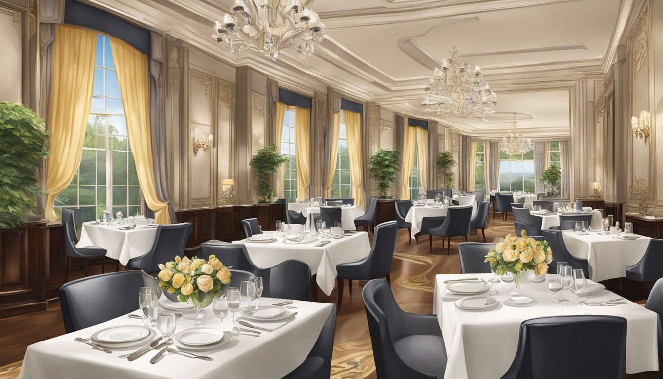 The elegant Carlton hotel restaurant showcases exclusive offers and dining experiences