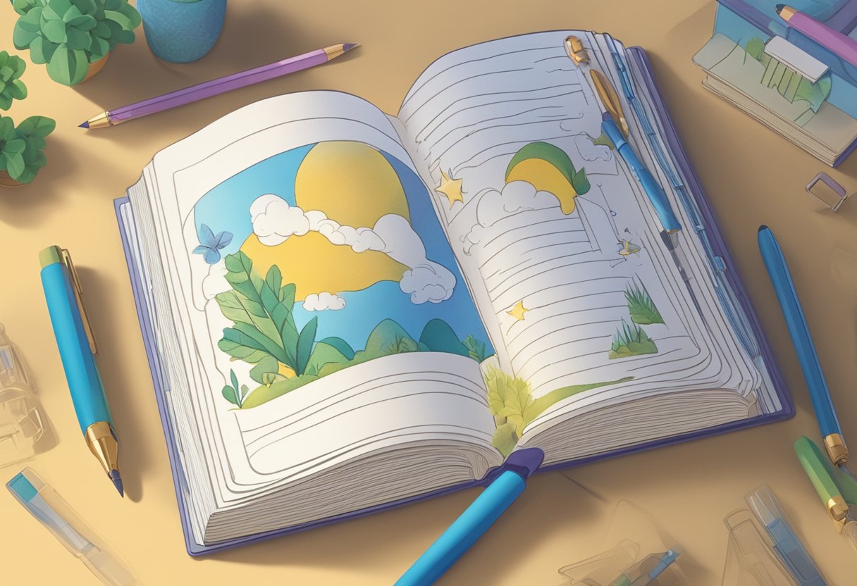 A baby name book open to "Zoey" with a pen next to it