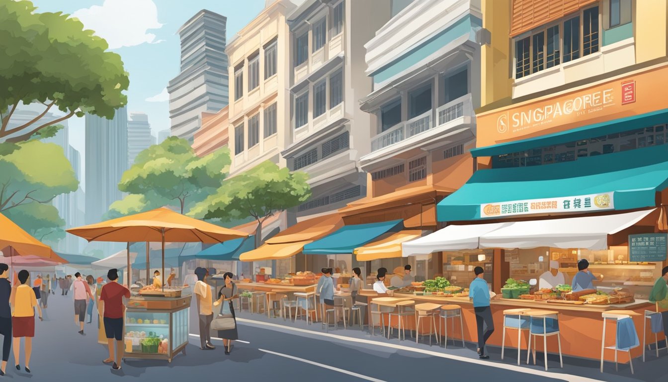 Vibrant street food stalls, elegant fine dining establishments, and bustling hawker centers showcase Singapore's diverse culinary landscape