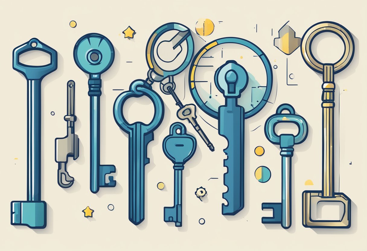 SEO tools displayed with lock and key symbols, highlighting their impact on security. Three key insights into SEO tools emphasized
