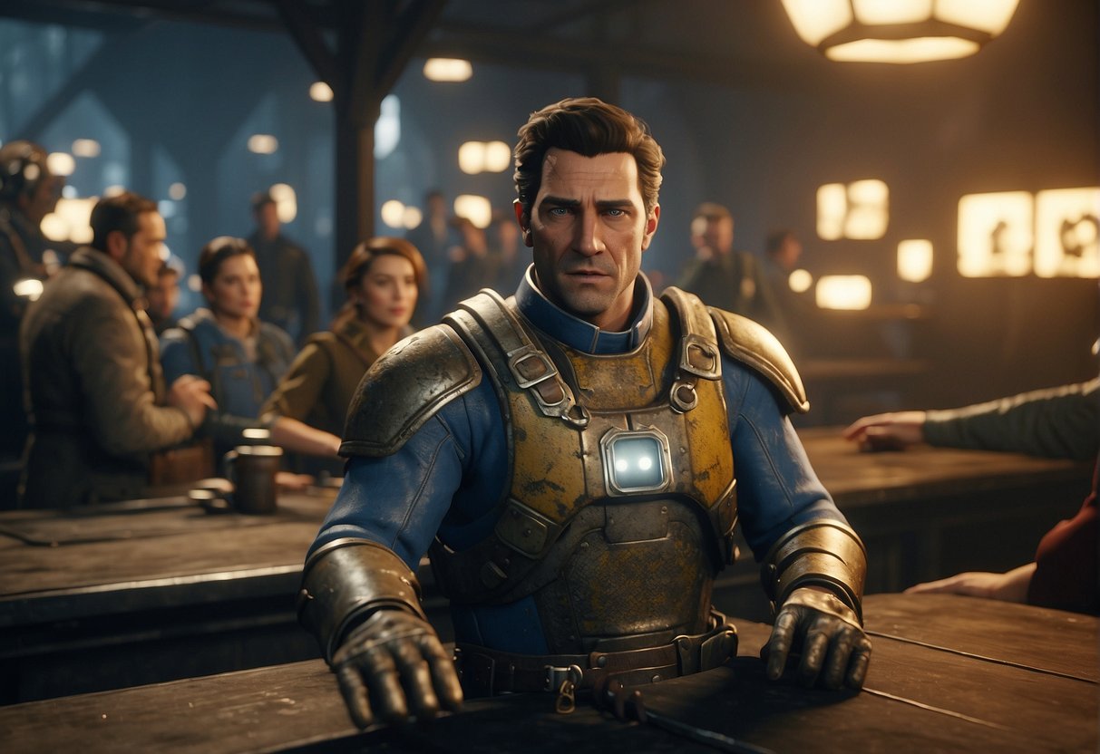 The community's reaction to Fallout 4's free next-gen update is depicted in the form of positive feedback and criticism