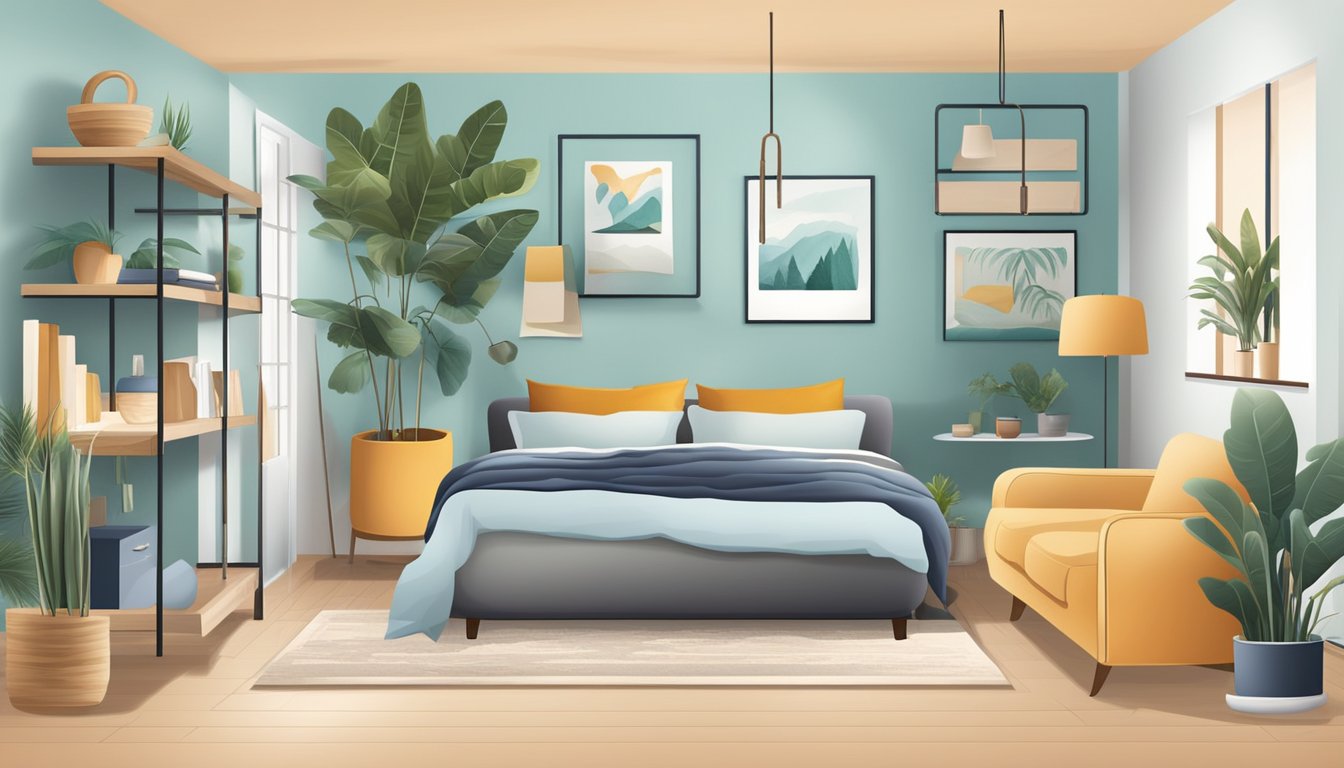 Various used home goods displayed on a digital platform for sale. Items include furniture, decor, and appliances. The website features a clean and modern design