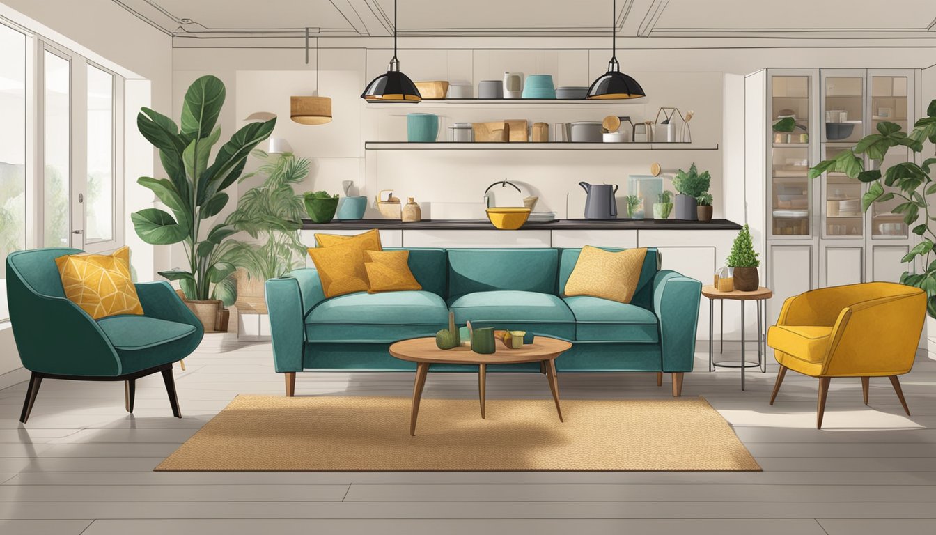 Various recycled products are displayed on a website, including home goods like furniture, decor, and kitchenware. The items are made from repurposed materials and are available for purchase online