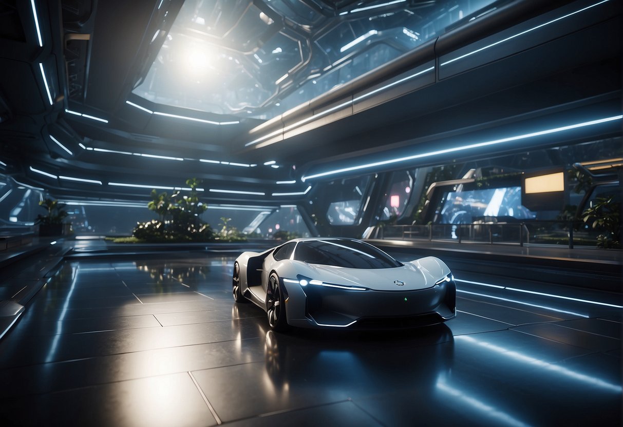 A futuristic gaming world with ray tracing technology, showcasing the demand for more games with support for ray tracing on the PS5 Pro by Sony
