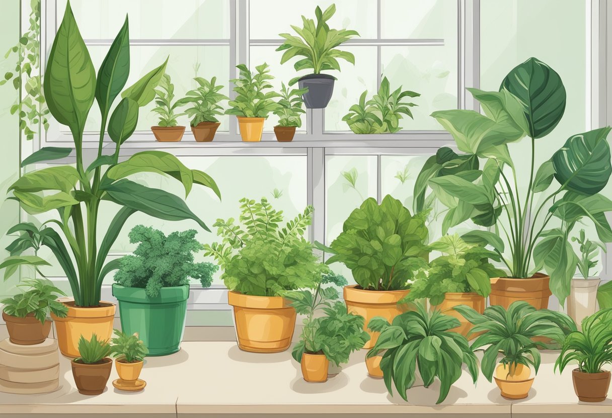 A variety of indoor plants show signs of pests and diseases. Spider mites, aphids, and fungal infections are common. Use organic insecticidal soap and neem oil to control pests. Keep the environment clean and well-ventilated to prevent