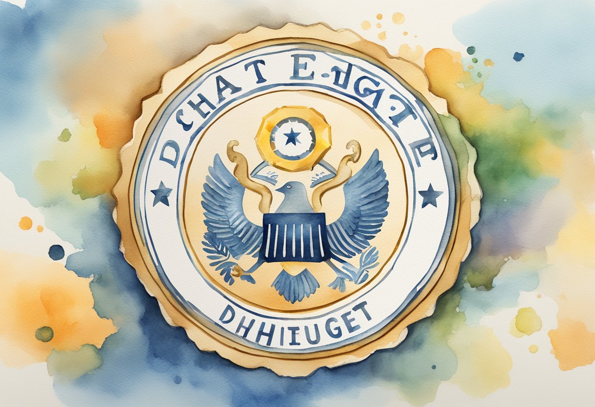 An official-looking seal with "DHgate" logo on a website's homepage, surrounded by positive customer reviews and secure payment icons