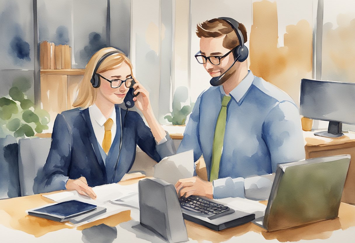 A customer service representative assists a client with SeatGeek legitimacy concerns over the phone