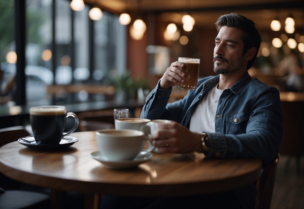 Une personne souffrant d'incontinence évite le café et l'alcool