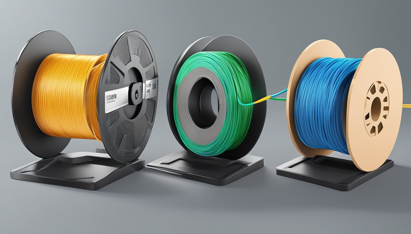 A spool of fiber optic cable unwinds, revealing its sleek, reflective surface, with the price tag indicating the cost per foot