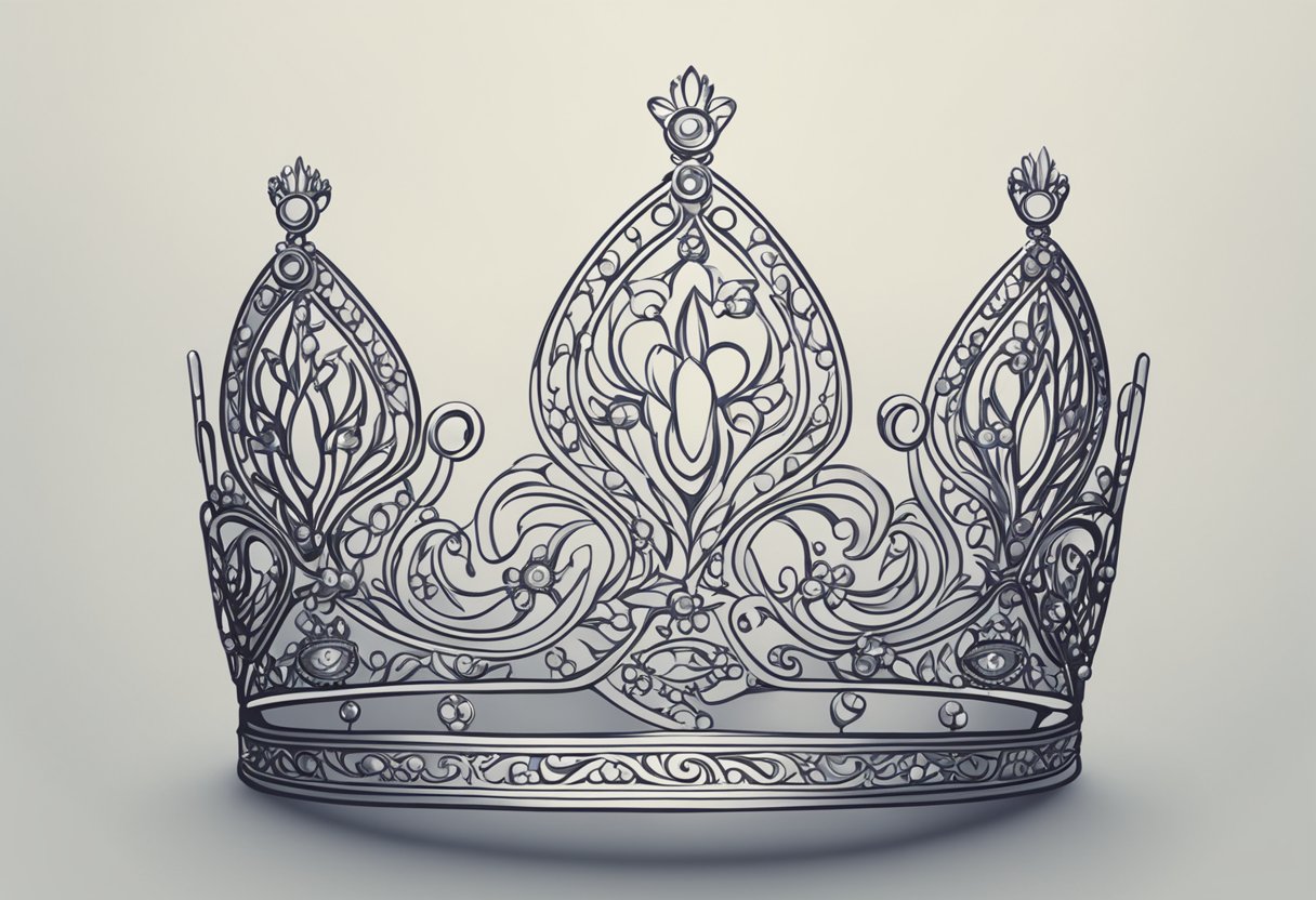 A tiara sits atop a newborn's name, symbolizing cultural significance and modern usage