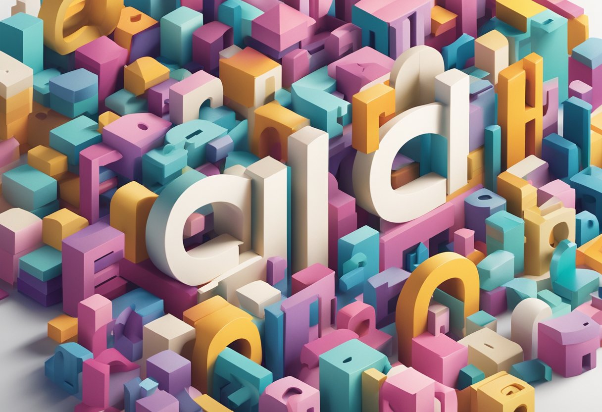 A colorful array of letters spelling out "Eila" on a clean, white background. The letters are playful and whimsical, with a mix of different fonts and sizes