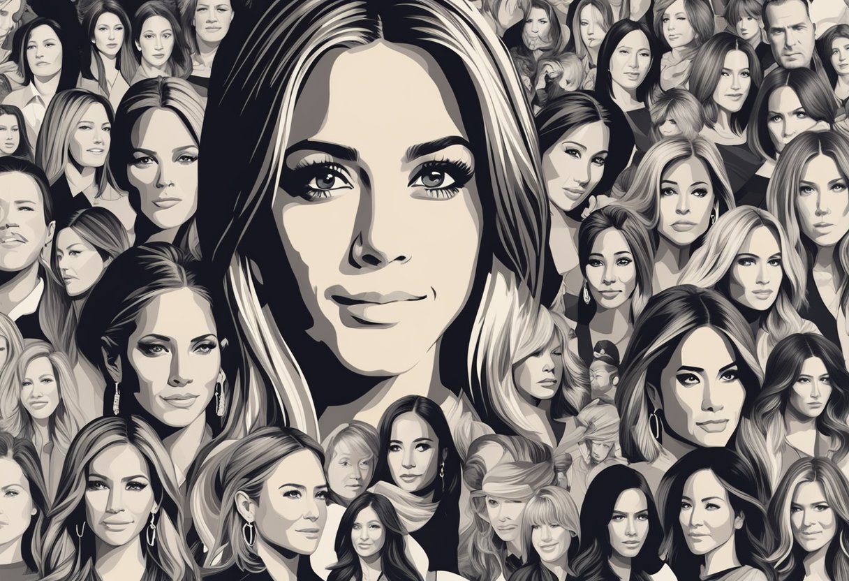 A collage of iconic Jennifers, from Jennifer Aniston to Jennifer Lopez, symbolizing the cultural impact of the name "Jennifer."