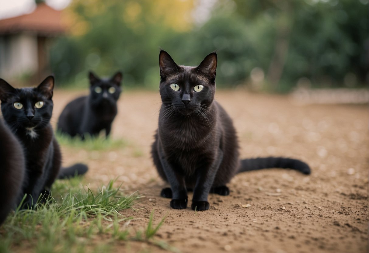 A black Siamese cat is being adopted from a rescue shelter, surrounded by happy faces and wagging tails