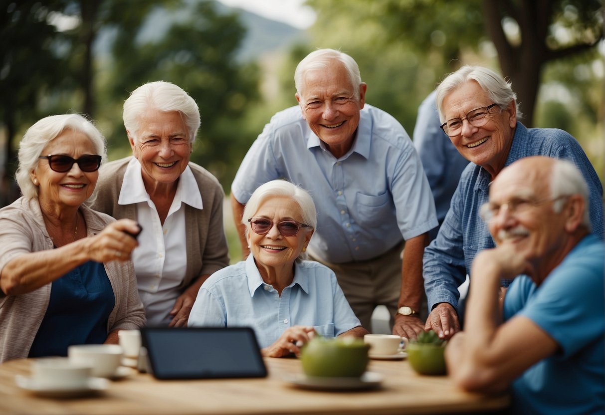 Elderly adults benefiting from heat-tolerant technology and innovative solutions