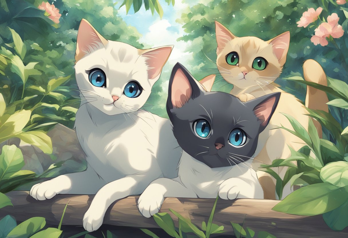 Siamese kittens playfully interact, showcasing their curious and affectionate nature
