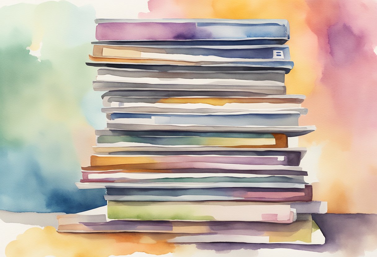 A stack of colorful magazines with "Accepting Submissions" signs. Editorial guidelines and contact information visible