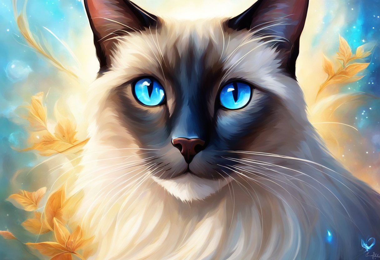 An alert and curious male Siamese cat, with bright blue eyes and sleek, slender body, confidently strutting with a regal air