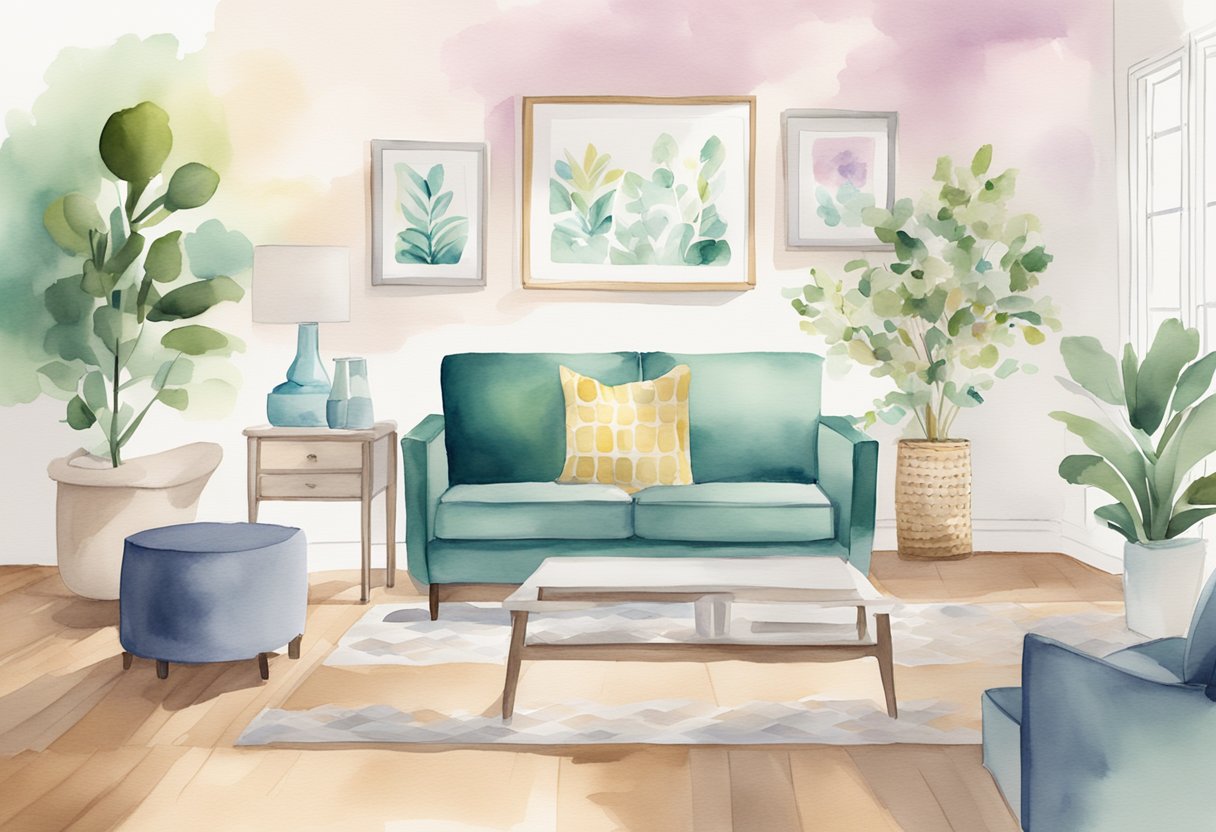 A computer screen displaying Wayfair's website with various furniture and home decor items