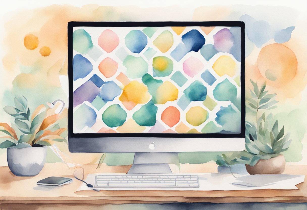 A computer screen with a Pinterest logo displayed, surrounded by open tabs and a mouse cursor clicking on the Pinterest Chrome extension icon