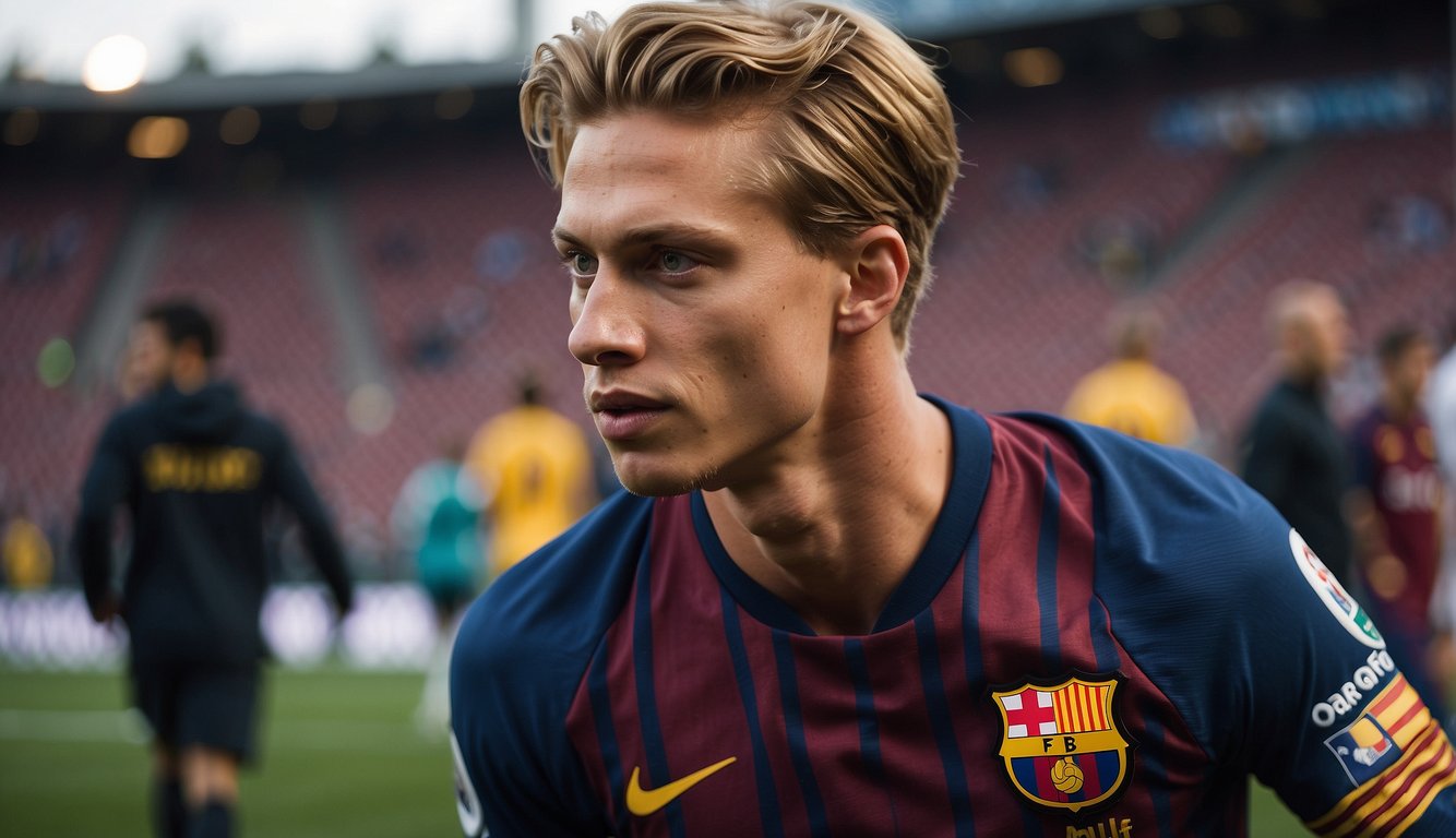 Frenkie de Jong's early life and career beginnings at FC Barcelona, including his girlfriend, wealth, and income