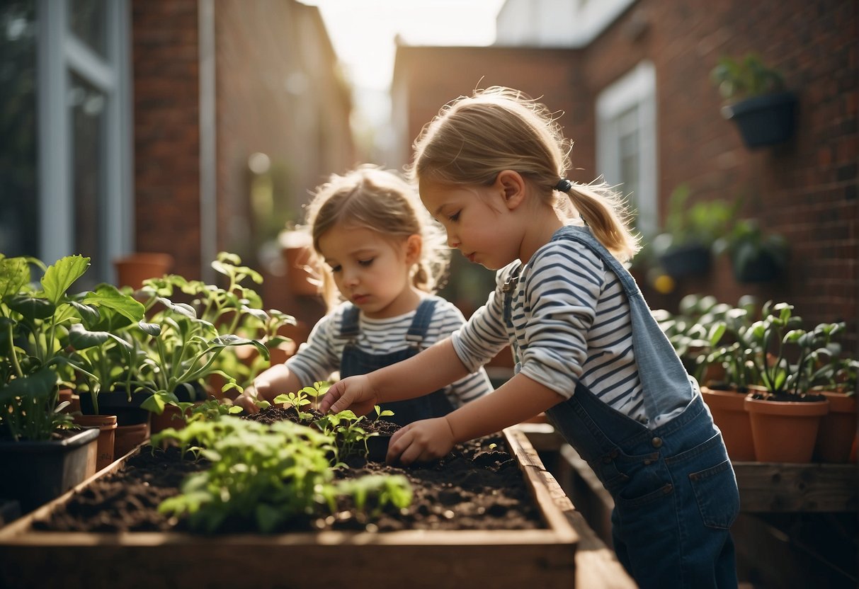 Balcony gardening with kids is a great way to spend special time together while they learn new skills.  