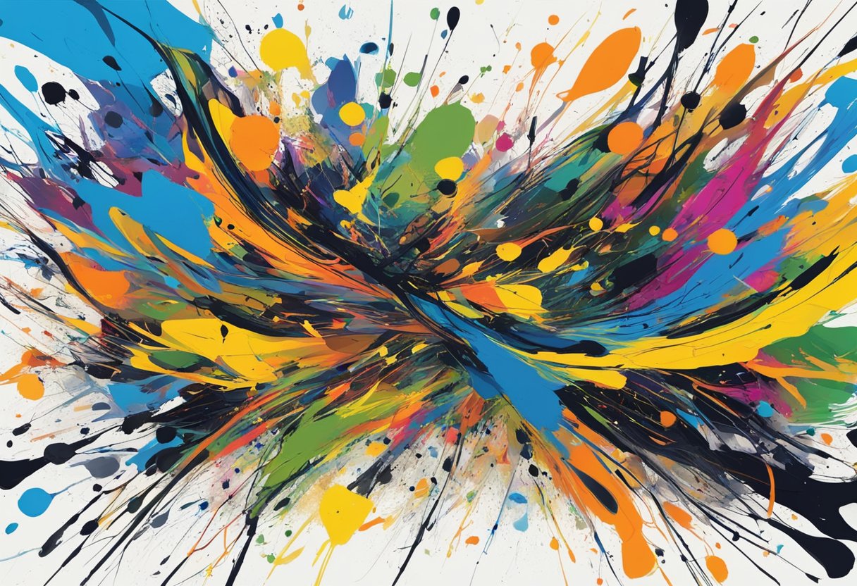 Dress Up Like Da Vinci! Fun Art History Costumes for Kids - Bring the Renaissance to Life Da Vinci LearningMole A canvas splattered with vibrant colors and chaotic brushstrokes, resembling the abstract designs of Jackson Pollock