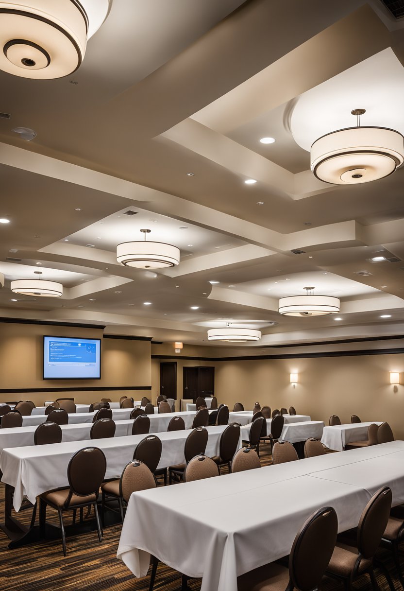 The Comfort Suites Waco North hotel features modern conference facilities