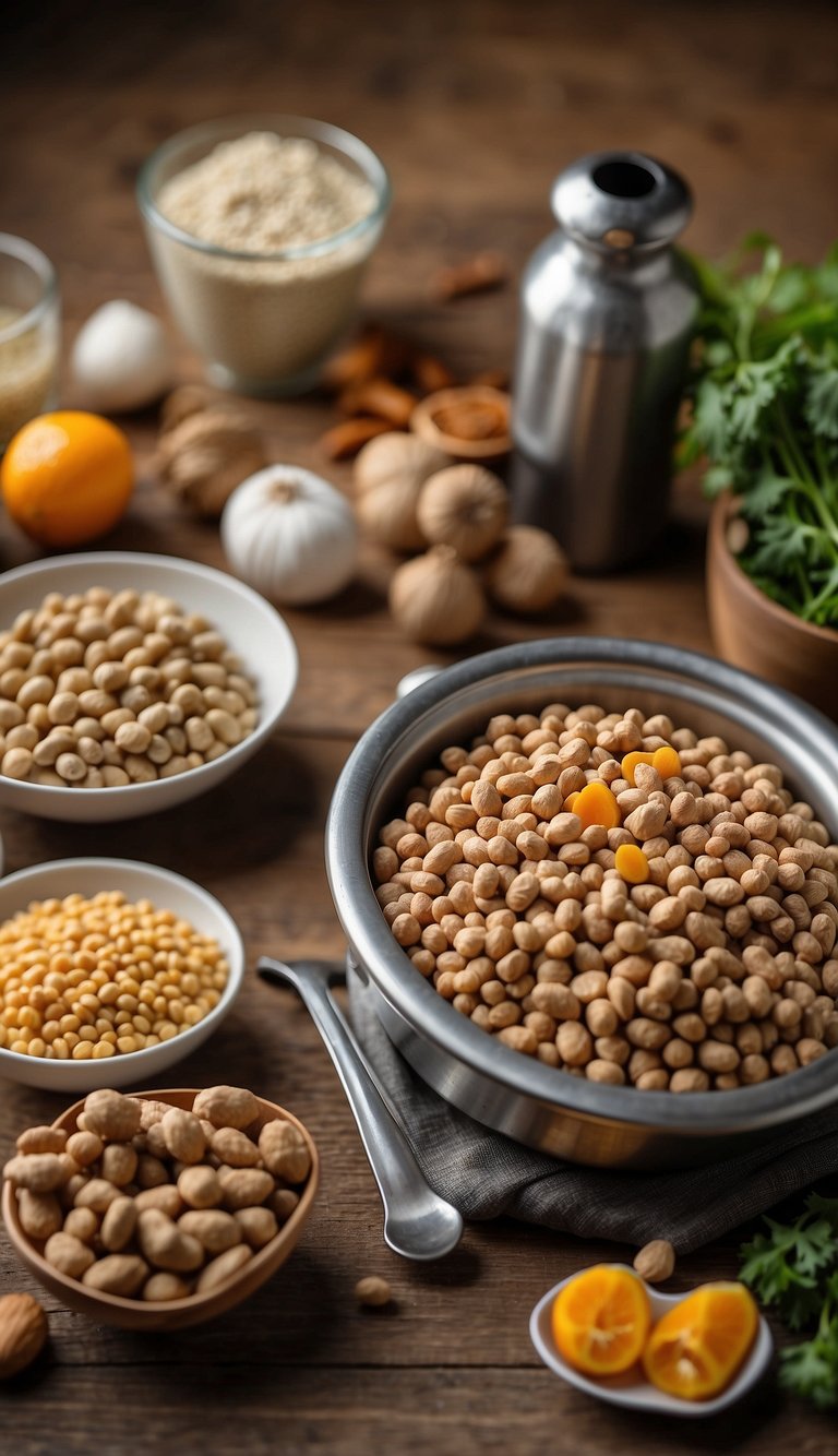 A variety of dog food types, dietary charts, and healthy recipes fill the pages of The Ultimate Guide to Dog Nutrition, dispelling common misconceptions