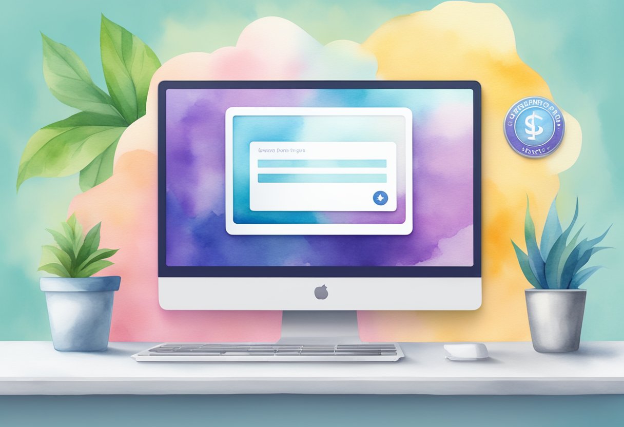 A computer screen showing "Redeeming Points" on the Swagbucks website, with a legit badge displayed prominently