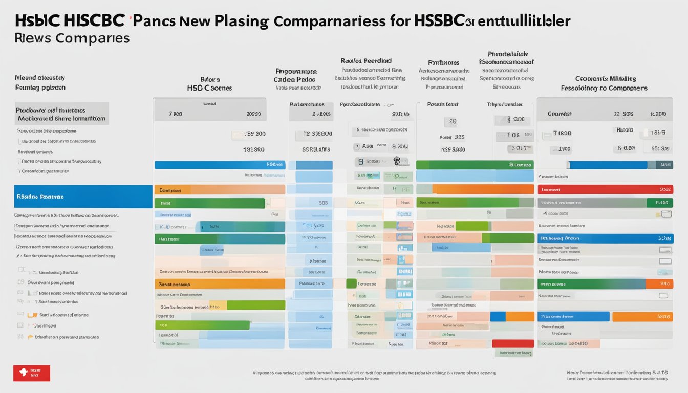 A table displaying HSBC's Instalment Plans with reviews and comparisons. Multiple options listed with key features highlighted