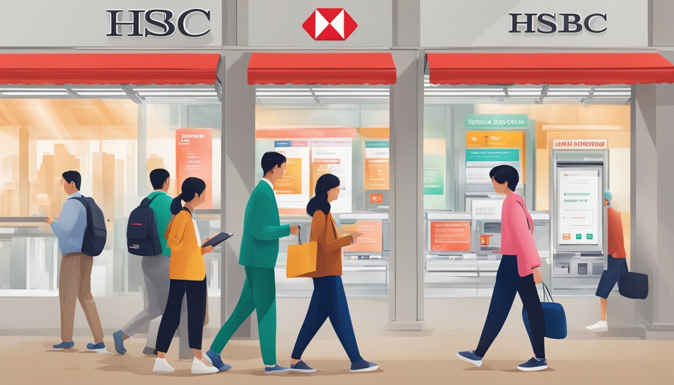 A person in Singapore repays their HSBC Personal Line of Credit, accessing global support