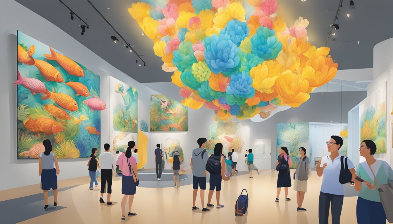 The Singapore Art Museum buzzes with vibrant energy as visitors explore diverse exhibitions and engage with interactive installations