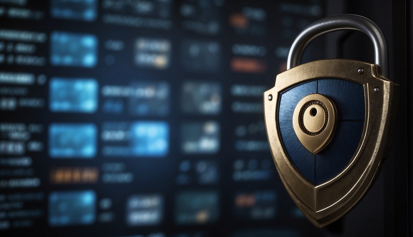 A computer screen displays a lock symbol with a ransom demand. A shield icon represents prevention, while a toolbox symbolizes response strategies