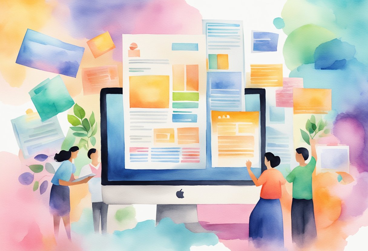 A vibrant newsletter being distributed and promoted through various marketing channels