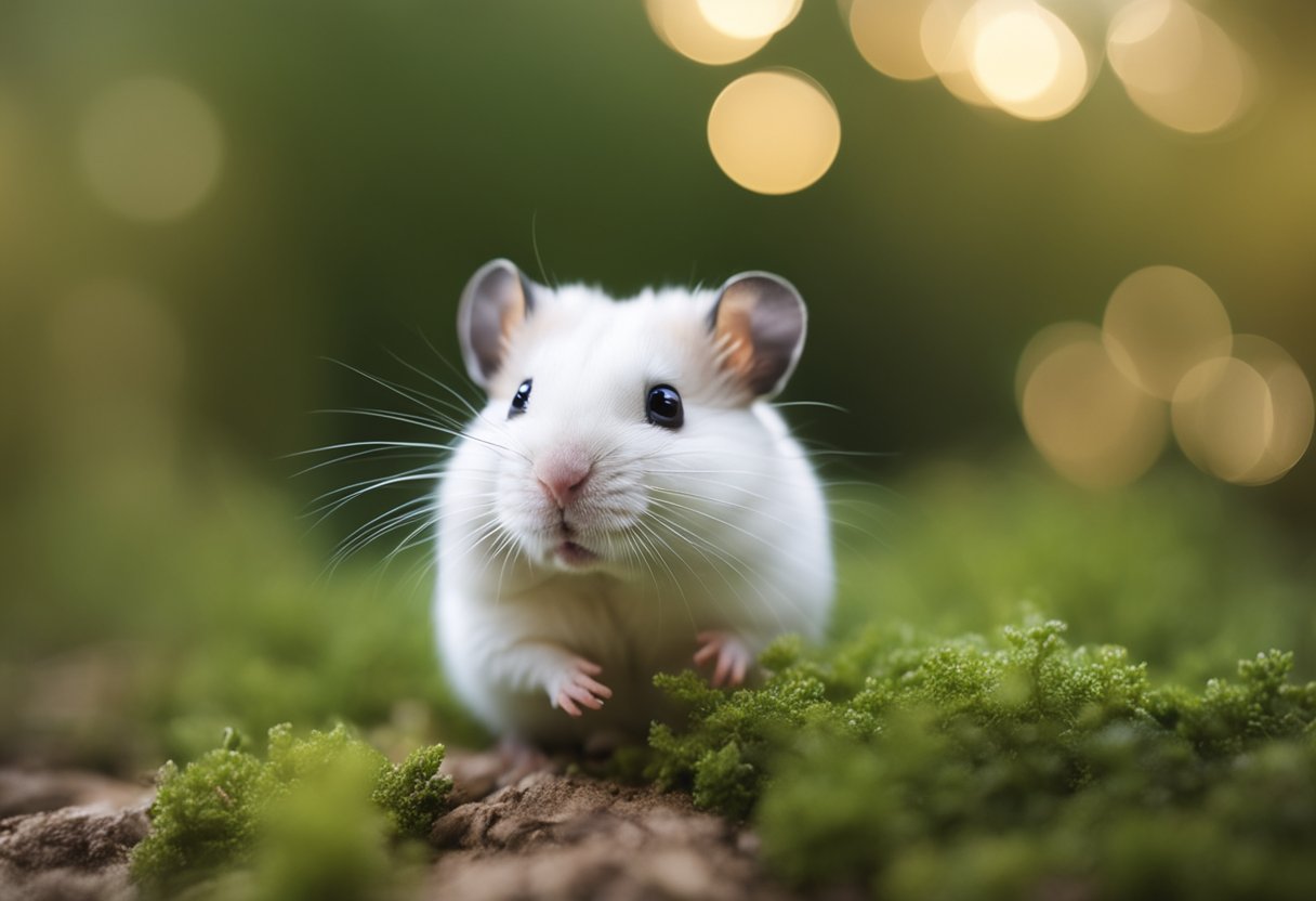 Hamsters cover their ears near loud noises