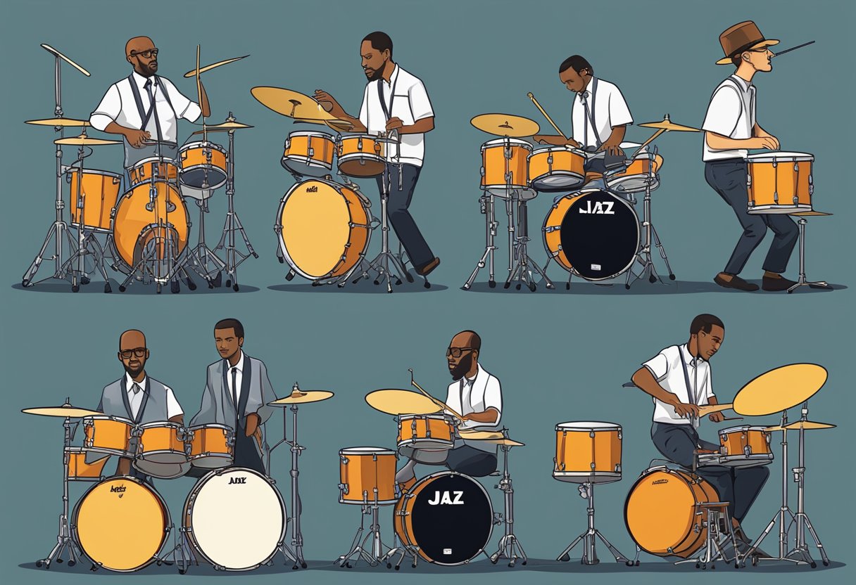 The evolution of jazz drumming, from its inception to electronic music