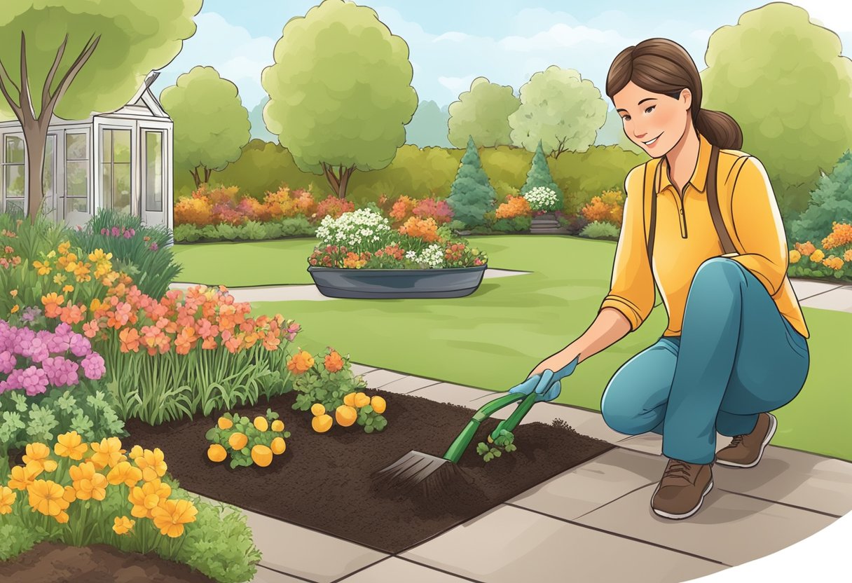 A garden planner lays out seasonal tasks: spring planting, summer maintenance, fall cleanup, and winter preparation