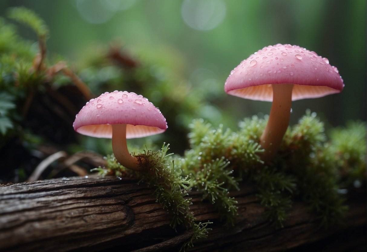Pink fungus grows on damp wood, posing health risks. Prevent by keeping wood dry