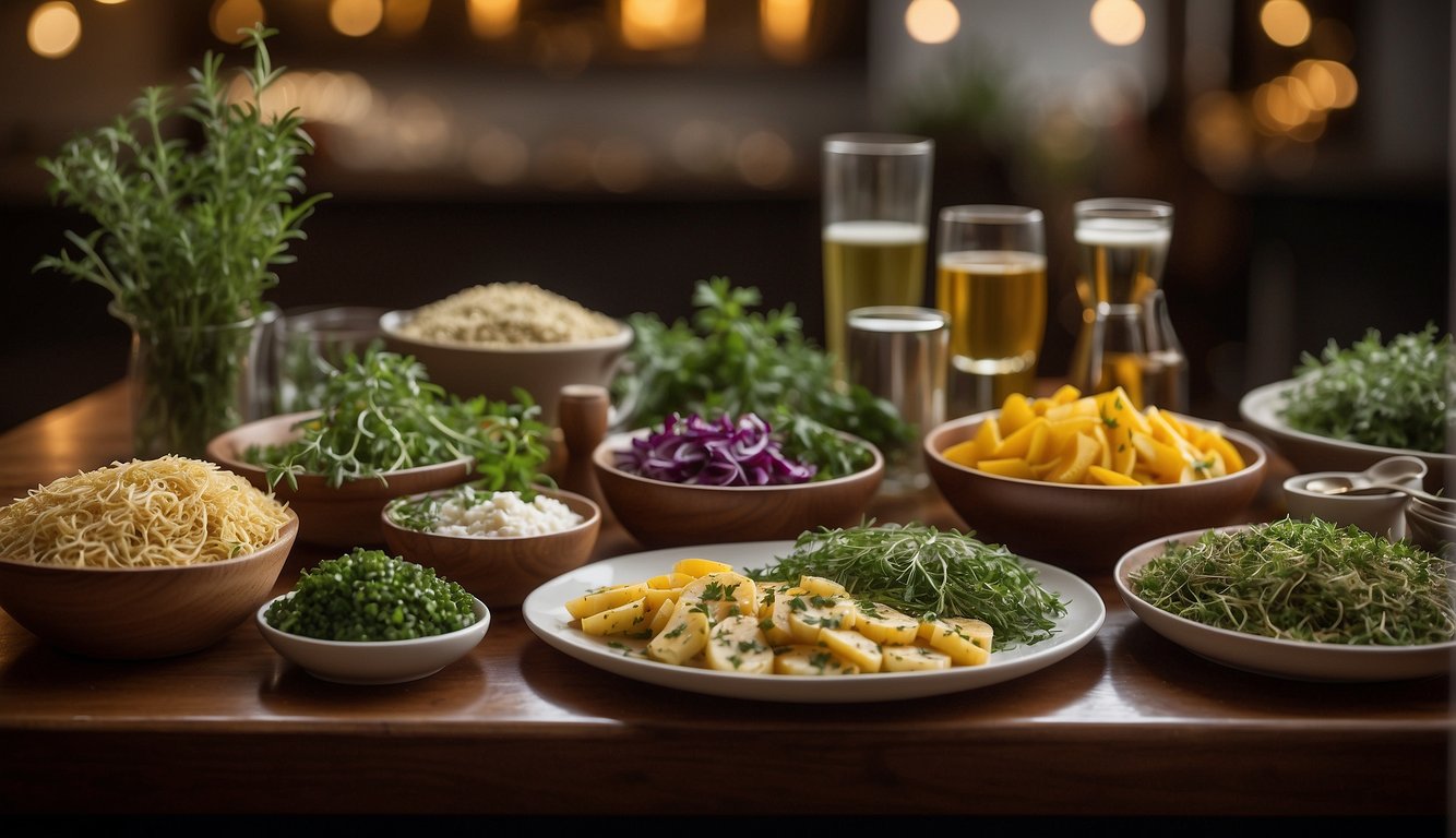 A table displays various dishes with herbs, as Chicago reviews them