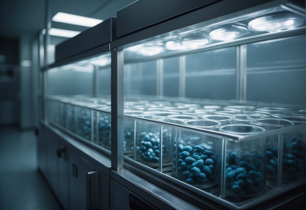 The frozen embryos sit in their cryogenic chambers, waiting for a decision. Should they be considered children? The ethical dilemma looms large