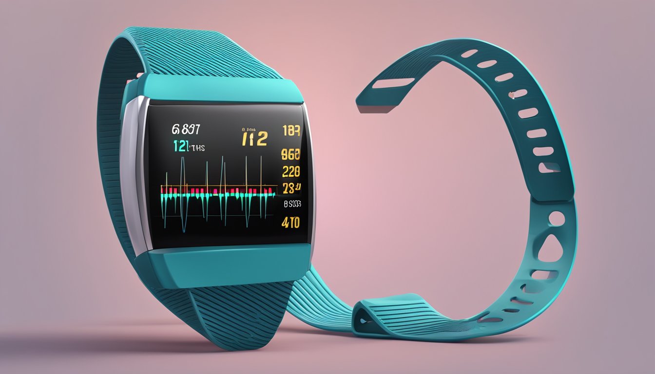 A heart rate monitor displays a steady pulse of 60-100 beats per minute