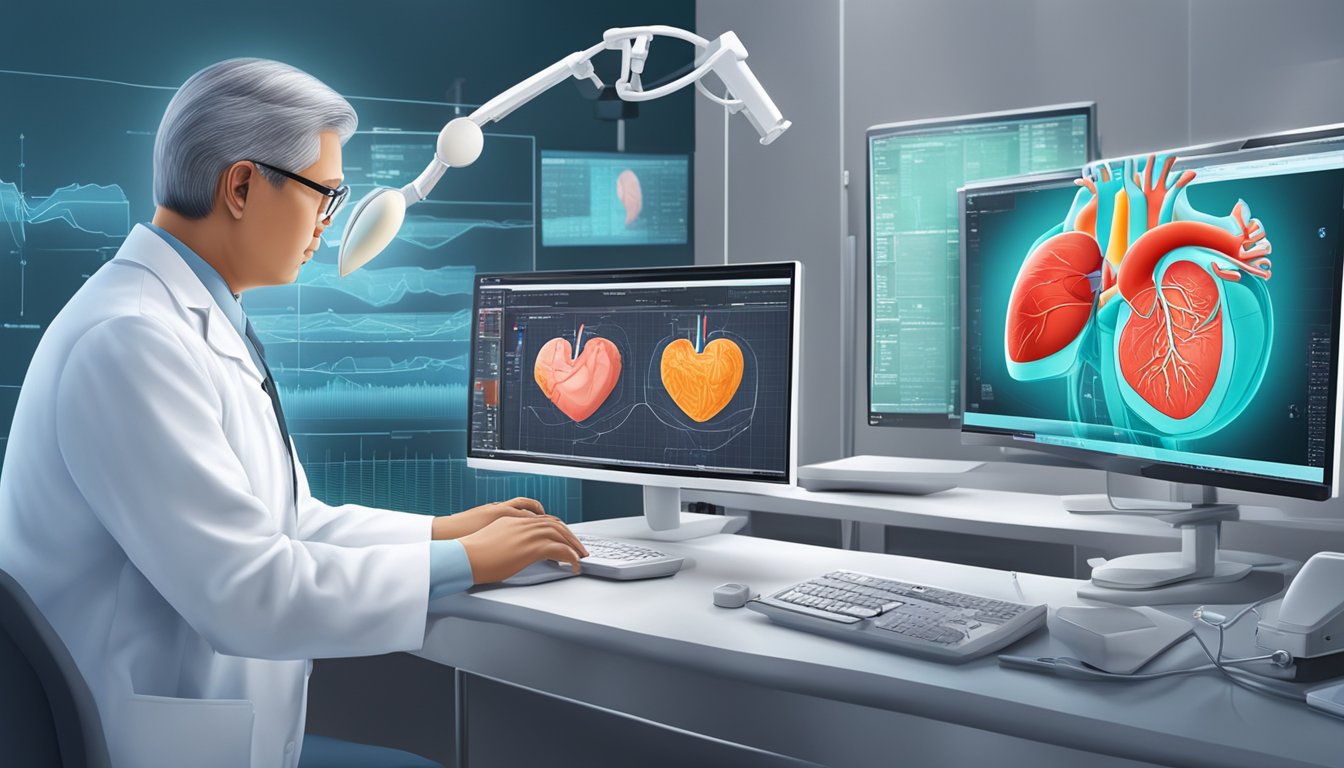 A cardiologist in Singapore uses advanced technology for heart treatments