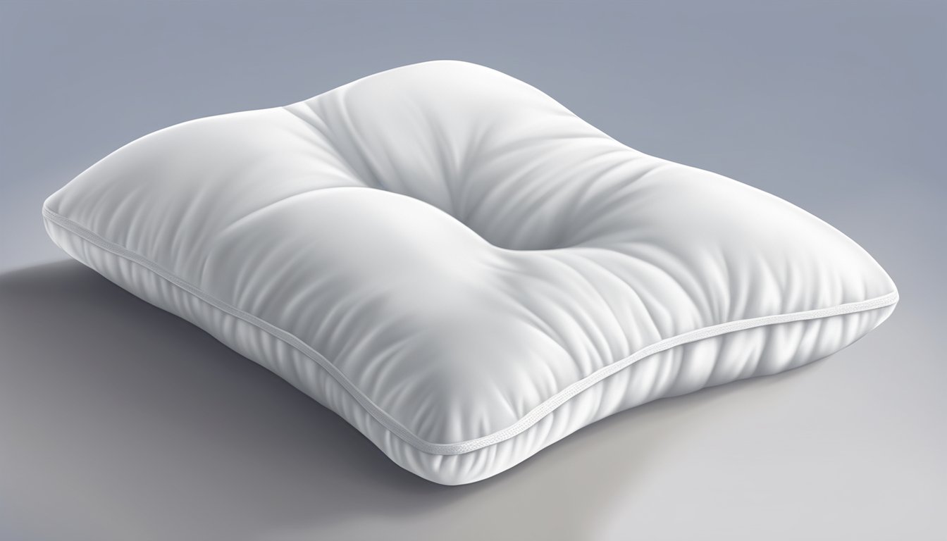 A fluffy white pillow with contoured support for neck pain relief