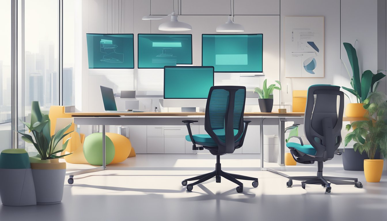 An ergonomic office chair in a modern Singapore workspace