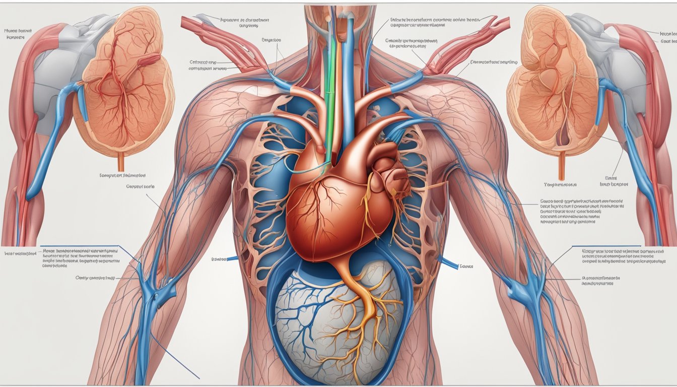 Blood flows from the body into the right atrium, then to the right ventricle, and is pumped to the lungs for oxygenation. Oxygenated blood returns to the left atrium, then to the left ventricle, and is pumped