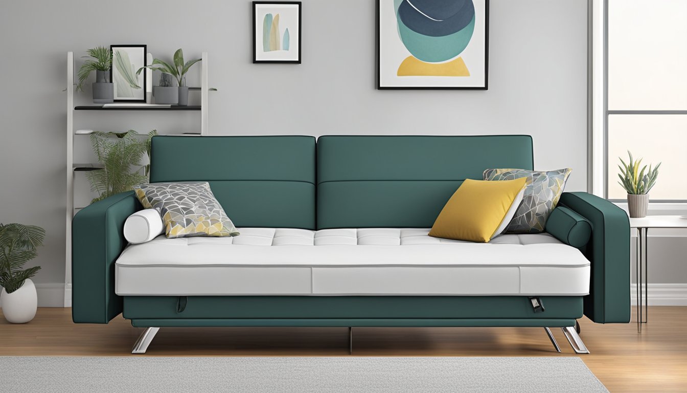 A futon bed transforms from a sofa to a bed with ease. It features a sleek design and adjustable backrest for comfort and versatility