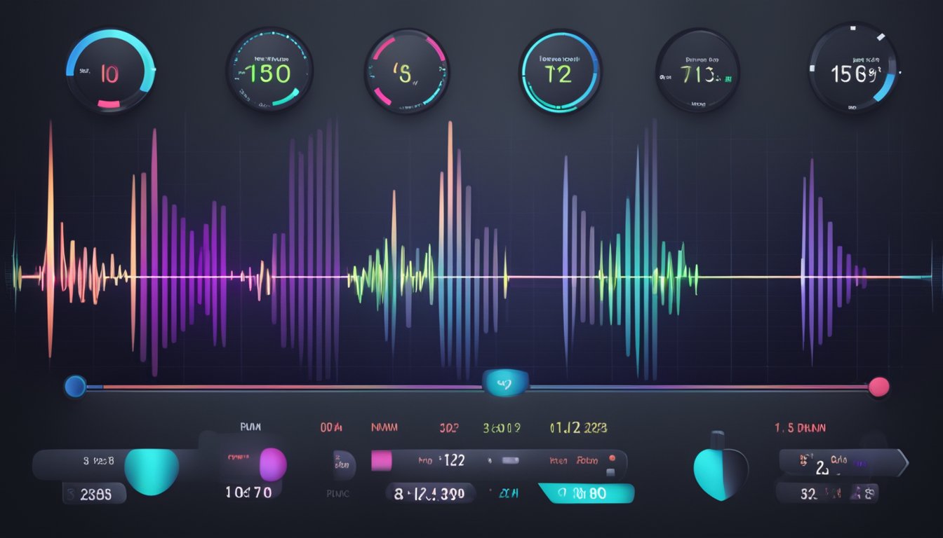 A heart rate monitor displaying a steady, rhythmic pulse within the normal range