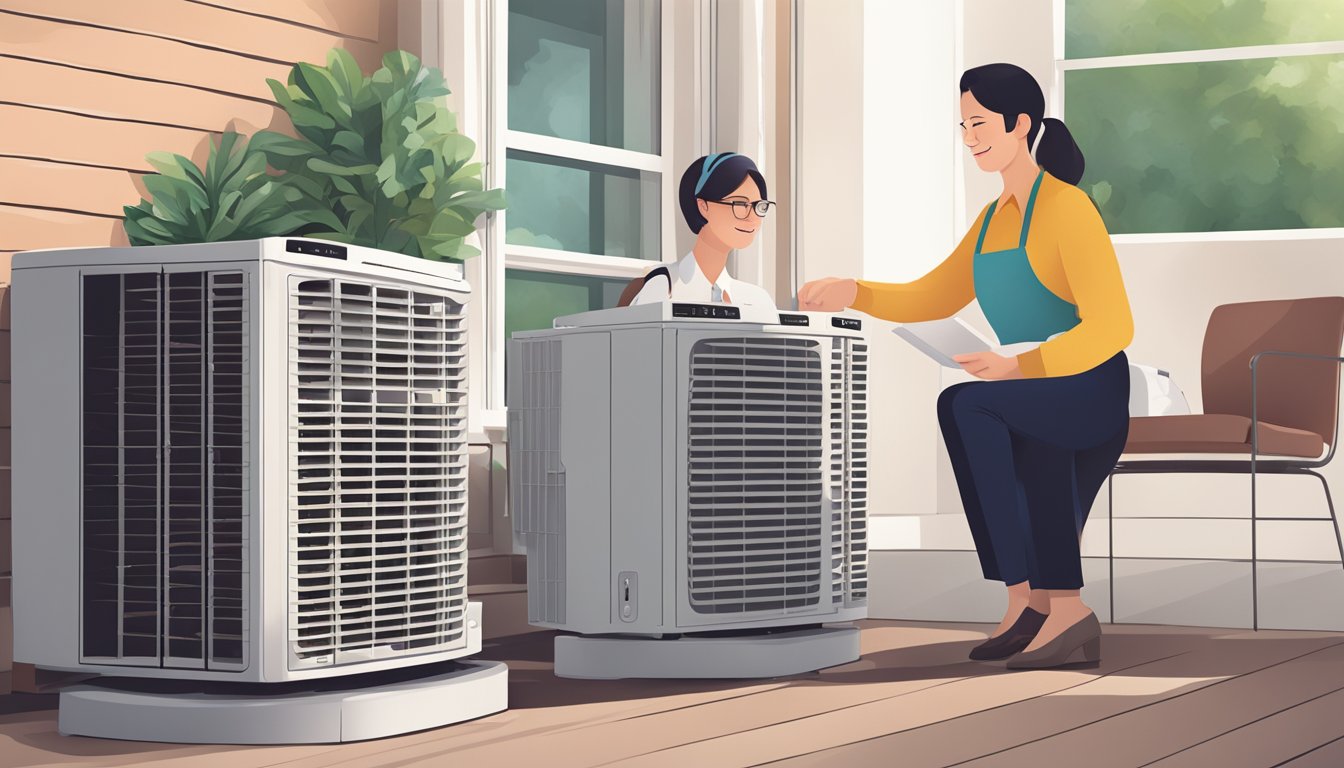 A customer service agent assists a user with an LG air conditioner, providing support and engagement