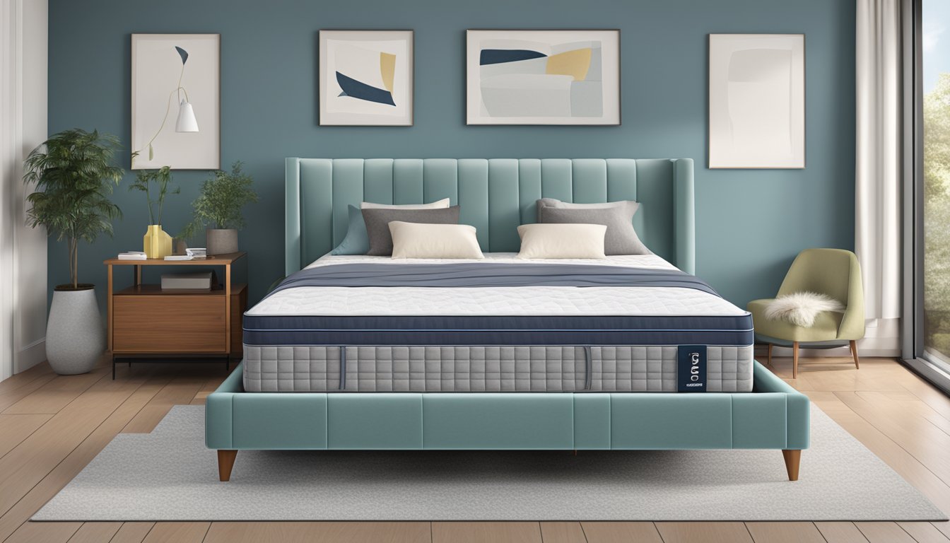 A queen size mattress, measuring 60 inches wide and 80 inches long, sits in a room with a clean, modern design