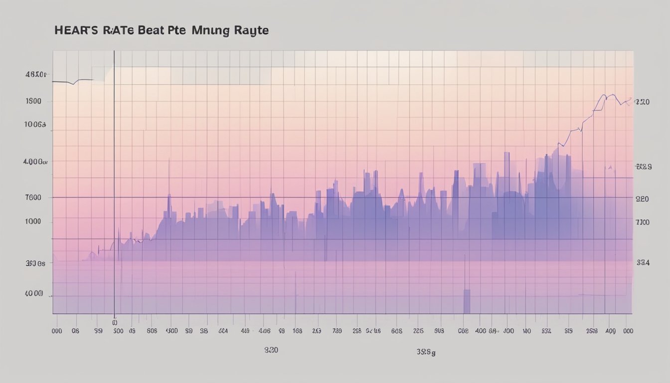 A graph displaying heart rate in beats per minute across different age groups